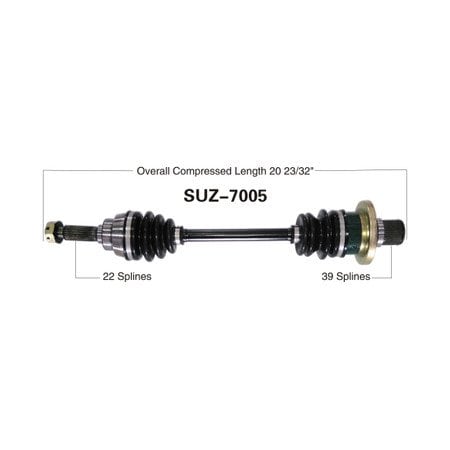 Wide Open OE Replacement CV Axle for SUZUKI REAR LTA700X KING QUAD SUZ-7005